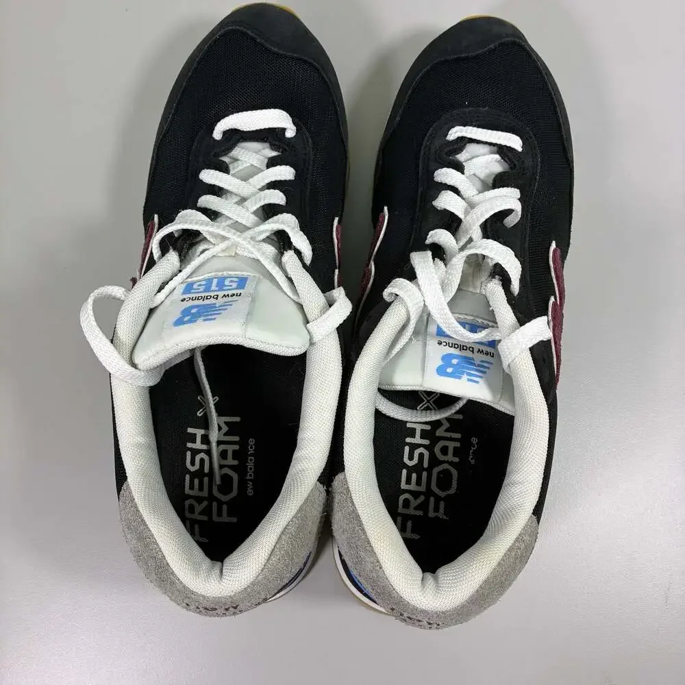 New Balance 515v3 Men's Lifestyle Sneakers - Black/Maroon/Blue (ML515BU3)
